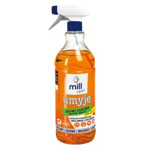 Mill Clean Wash vske til rengring af vinduer, glas, spejle, fliser med orange duft 1,22 L