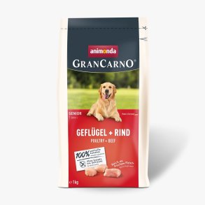 ANIMONDA Gran Carno Senior fjerkr med oksekd - trt hundefoder - 1 kg