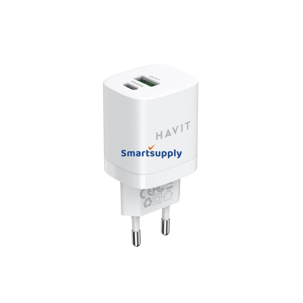 Havit Uc30 Eu - Gan To-Ports Rejseoplader 33 W, Hvid