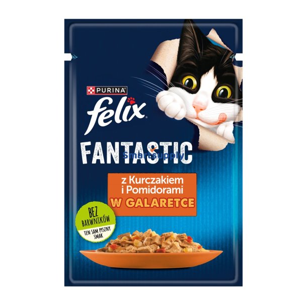 Felix Fantastisk Kylling, Tomat - Vdfoder Til Katte - 85 G