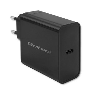 Qoltec 52379 Super hurtig PD oplader | 1xUSB-C | 65W | 5-20V | 3-3,25A | Sort