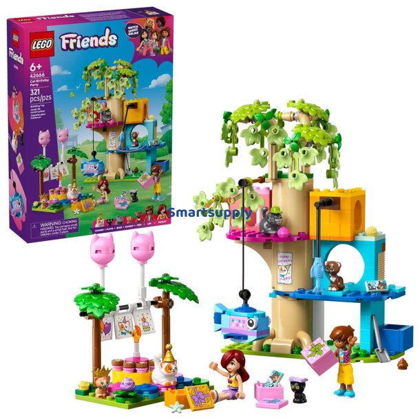 Lego Friends 42666 Kattefdselsdagsfest &amp; Trhytte