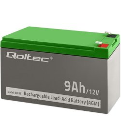 Qoltec 53031 AGM-batteri | 12V | 9Ah