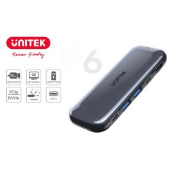Unitek Hub Usb-C Storage M.2, Hdmi , Usb-C Pd 100W, D1046a