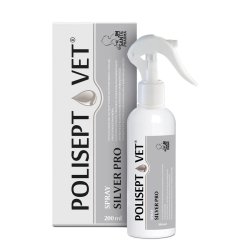Jm Sante Polisept Vet Spray Silver Pro - Sroplsning Til Hunde Og Katte  200 Ml