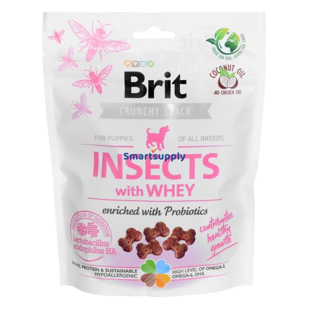 Brit Care Dog Insects &amp; Whey - Hundegodbid - 200 G