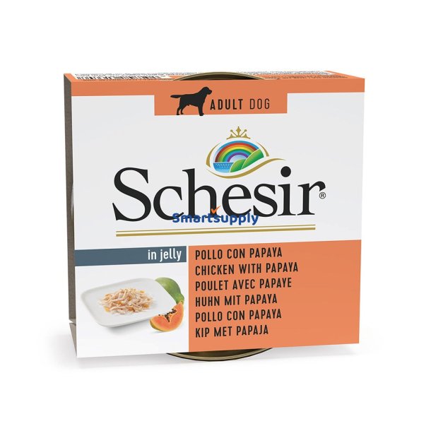 SCHESIR Chicken with papaya in jelly - vdfoder til hunde - 150g
