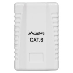 Lanberg Overflade Monteringsstikkat.6 1Xrj45 Hvid