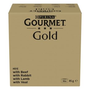 PURINA GOURMET GULD Mousse Mix 4 smagsvarianter - vd kattefoder - 96x85g