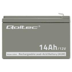 Qoltec 53045 AGM-batteri | 12V | 14Ah