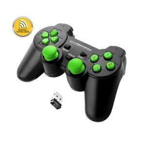 Esperanza EGG108G spil-controller Sort, Grn USB 2.0 Gamepad Analog/digital PC, Playstation 3