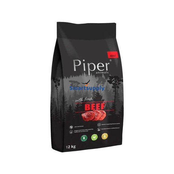 Dolina Noteci Piper Dyr Med Oksekd - Trfoder Til Hunde - 12 Kg