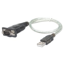 Manhattan Usb-A Til Seriel Konverterkabel, 45 cm, Han Til Han, Seriel/Rs232/Com/Db9