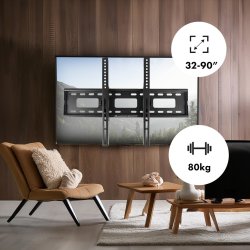 Maclean Tv Mc-421 Vgmonteringsbeslag 32"-90" Vesa 600X400 80 Kg Vip Universal Justerbar