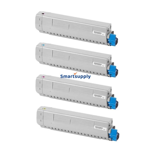 OKI C824/C834/C844 toner 4 stk BCMY kompatibel multipakke
