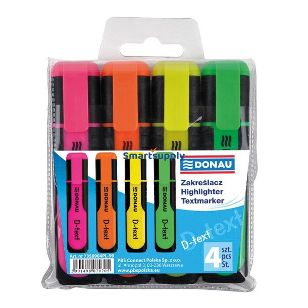 Overstregningstusch SoftGrip st med 4 farver 1-5 mm