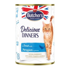 BUTCHER'S Delicious Dinners Pieces med rred i gel - vdt kattefoder - 400g