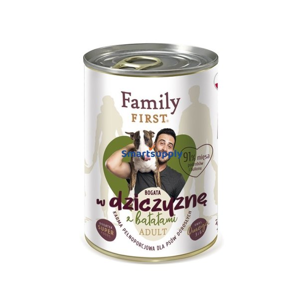 Family First Voksenvildt Med Sde Kartofler - Vdfoder Til Hunde - 400 G
