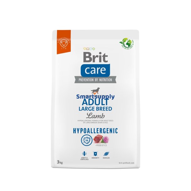 Brit Care Hypoallergen Voksen Lam Af Stor Race - Trfoder Til Hunde - 3 Kg