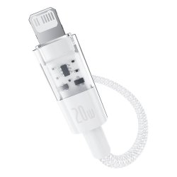 Baseus Gem USB-C til iP hurtigopladningskabel 1 m 20 W Hvid