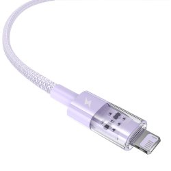 Baseus Gem USB til IP 2.4A hurtigopladningskabel 2 m Lilla