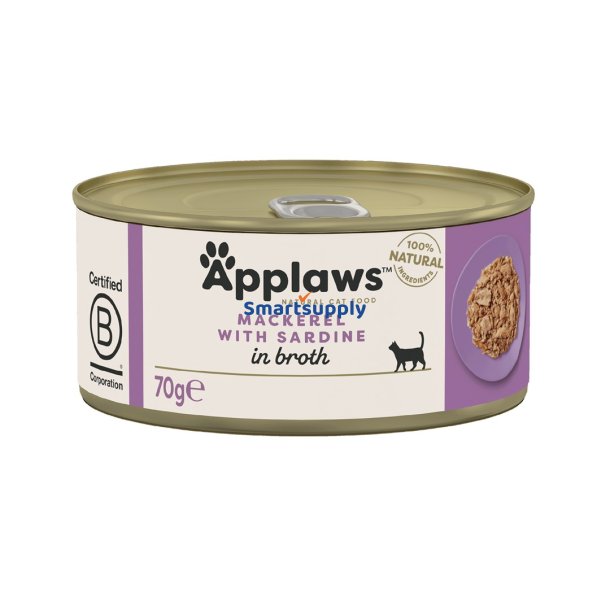Applaws Makrel Med Sardin I Bouillon - Vdfoder Til Katte - 70G