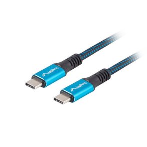 Lanberg CA-CMCM-45CU-0005-BK USB-kabel USB4 Gen 2x2 0,5 m USB C Sort, Bl