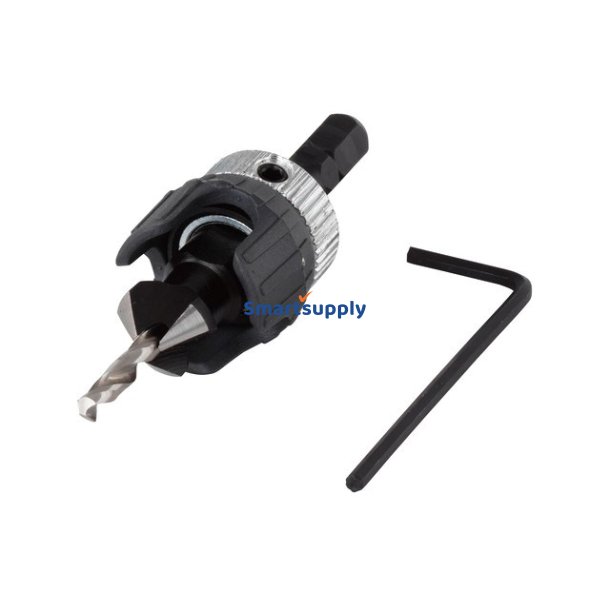 Wolfcraft 2544000 - Pilotbor med undersnkning og dybdestop 3.2-12mm