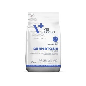 VET EXPERT Veterinary Diet Dermatosis Cat Duck & Rice  trfoder til kat  2 kg