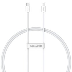 Baseus Superior USB C til USB C-datakabel 1 m 30 W Hvid