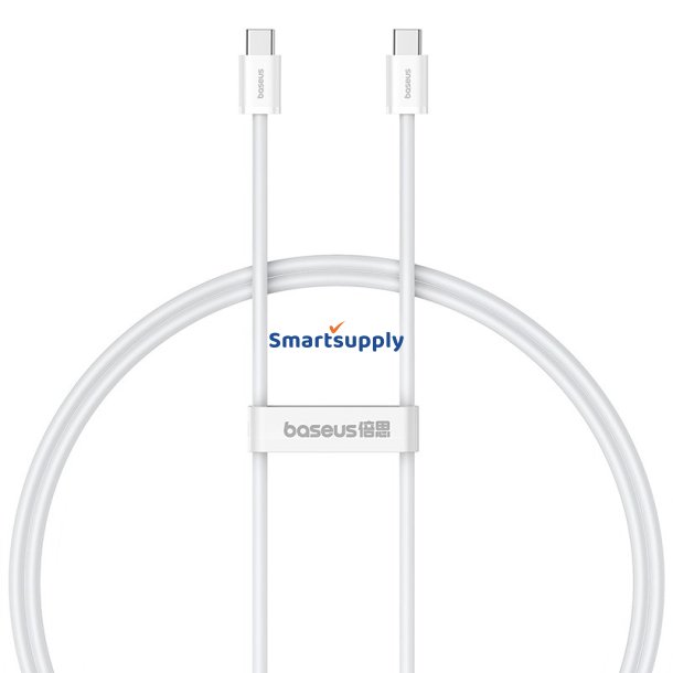 Baseus Superior USB C til USB C-datakabel 1 m 30 W Hvid