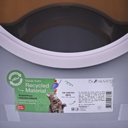 DIAMENTIQ BAYA white/light grey -  kattebakke - 55,5 x 40 x 38,7 cm