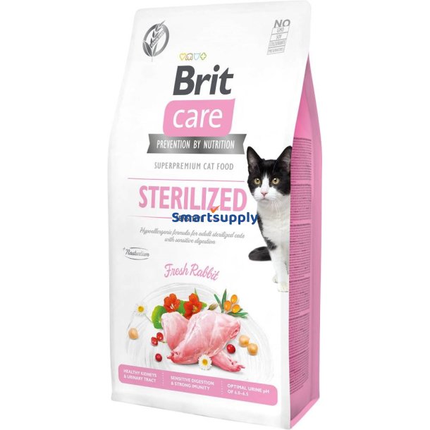 Brit Care Grain Free Sterilized Sensitive - Trfoder Til Kat - 7 Kg