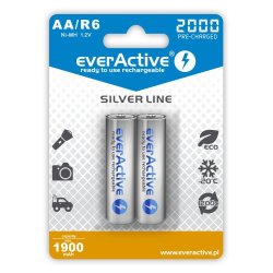 Genopladelige batterier everActive Ni-MH R6 AA 2000 mAh Silver Line - 2 stk.