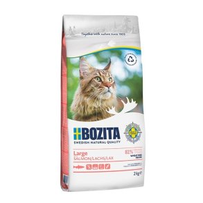BOZITA Large Wheat free Salmon - trfoder til store og langhrede katte - 2 kg