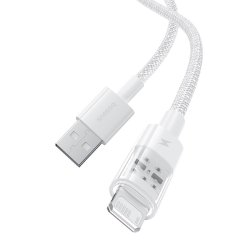 Baseus Gem USB til IP 2.4A hurtigopladningskabel 2 m Hvid