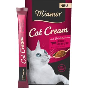 MIAMOR Cat Cream Beef - Kattegodbidder - 6x15g