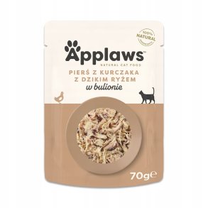 APPLAWS Chicken breast with wild rice in broth - vd kattefoder - 70g
