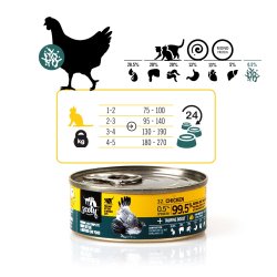 3COTY Chicken with spirulina For kittens and nursing cats - vd kattefoder - 80g