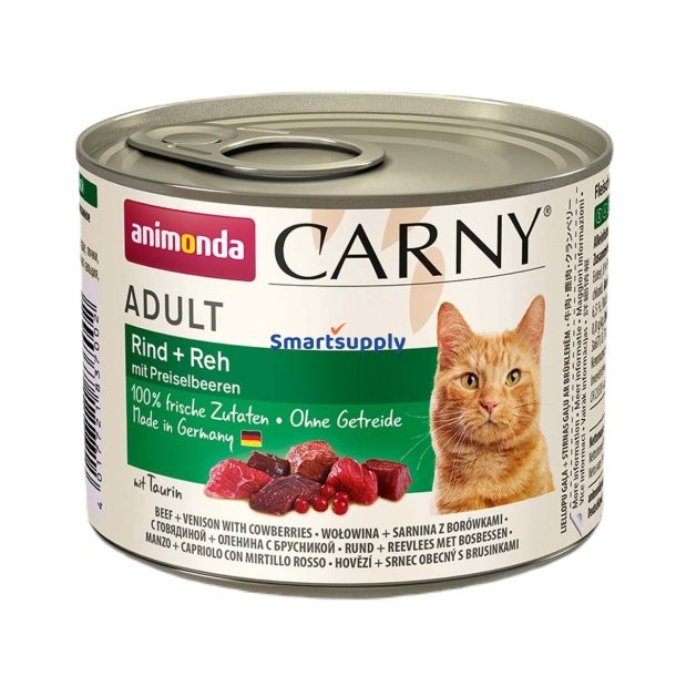 Animonda Carny Adult Oksekd, Vildt Og Blbr - Vdfoder Til Katte - 200G