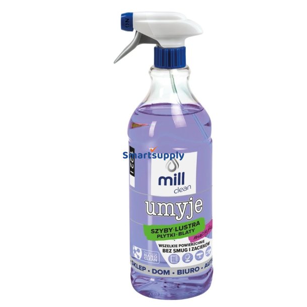 Mill Clean Vaskevske til rengring af vinduer, glas, spejle, fliser med macchia-duft 1,22 L