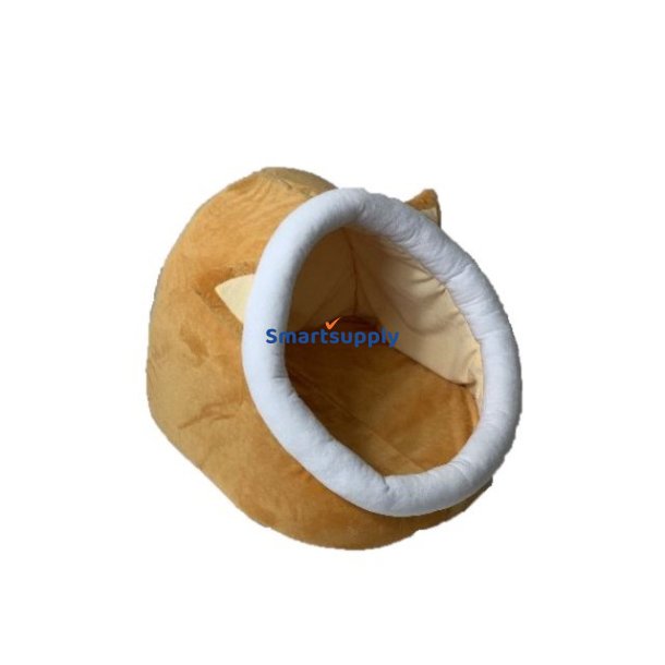 Go Gift Katteseng - Gul-Hvid - 40X45x34 cm