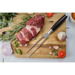 Kohersen Elegance Ebony Wood Meat Gaffel Rustfrit Stl
