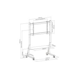 ART SD-22 MOBILSTAND + LCD/LED TV-HOLDER 45-90" 60KG