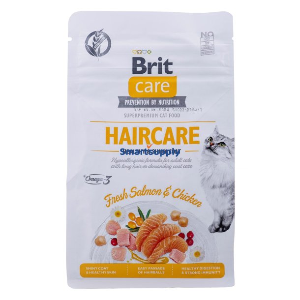 BRIT Care Grain Free Haircare Healthy & Shiny Coat - trfoder til kattekillinger - 400 g