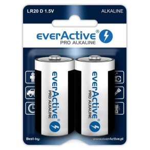 Alkaline-batterier everActive Pro Alkaline LR20 D - blister 2 stykker
