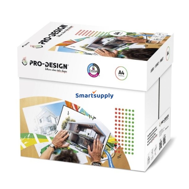 PRO-DESIGN A4 printerpapir satin A++ 120g - 2000 ark