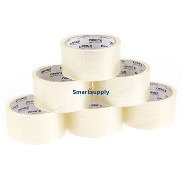 Pakketape klar stjsvag hotmelt strk 48 mm x 66 m - 6 stk