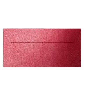 Pearl red mnstrede kuverter 10 stk. 105mm x 216mm (DL)