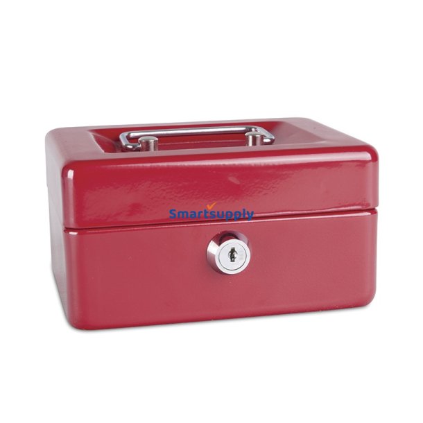 Pengekasse med mntbakke - lille - 152x80x115mm rd